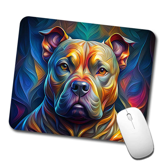 Staffordshire Bull Terrier Staffy Dog Abstract Stylized Art Low Profile Mouse Pad Mat