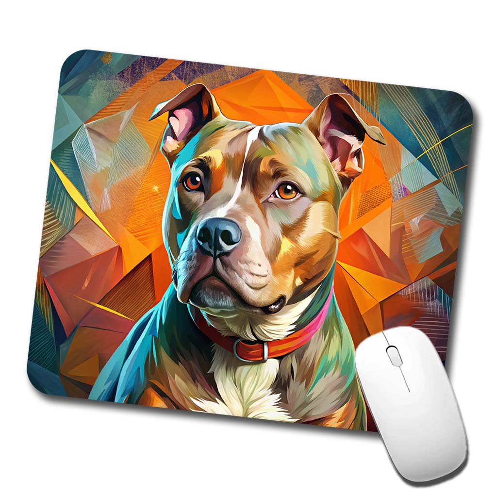 Staffordshire Bull Terrier Staffy Dog Contemporary Art Low Profile Mouse Pad Mat