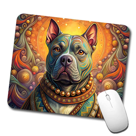 Staffordshire Bull Terrier Staffy Dog French Bohemian Art Low Profile Mouse Pad Mat