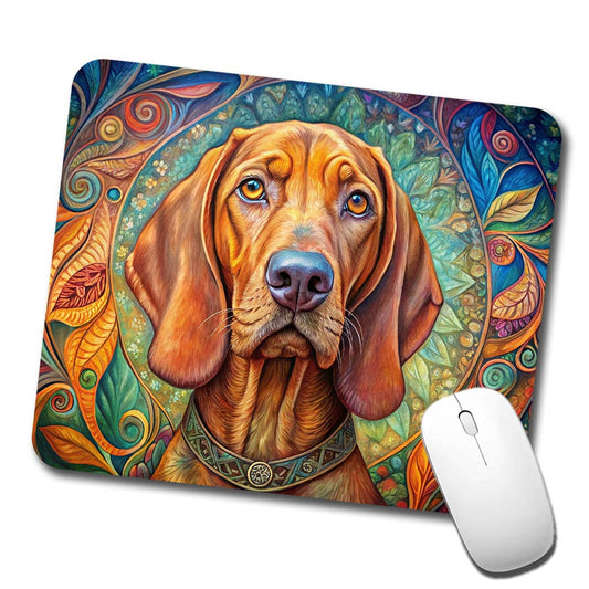 Vizsla Dog Bohemian Art Low Profile Mouse Pad Mat