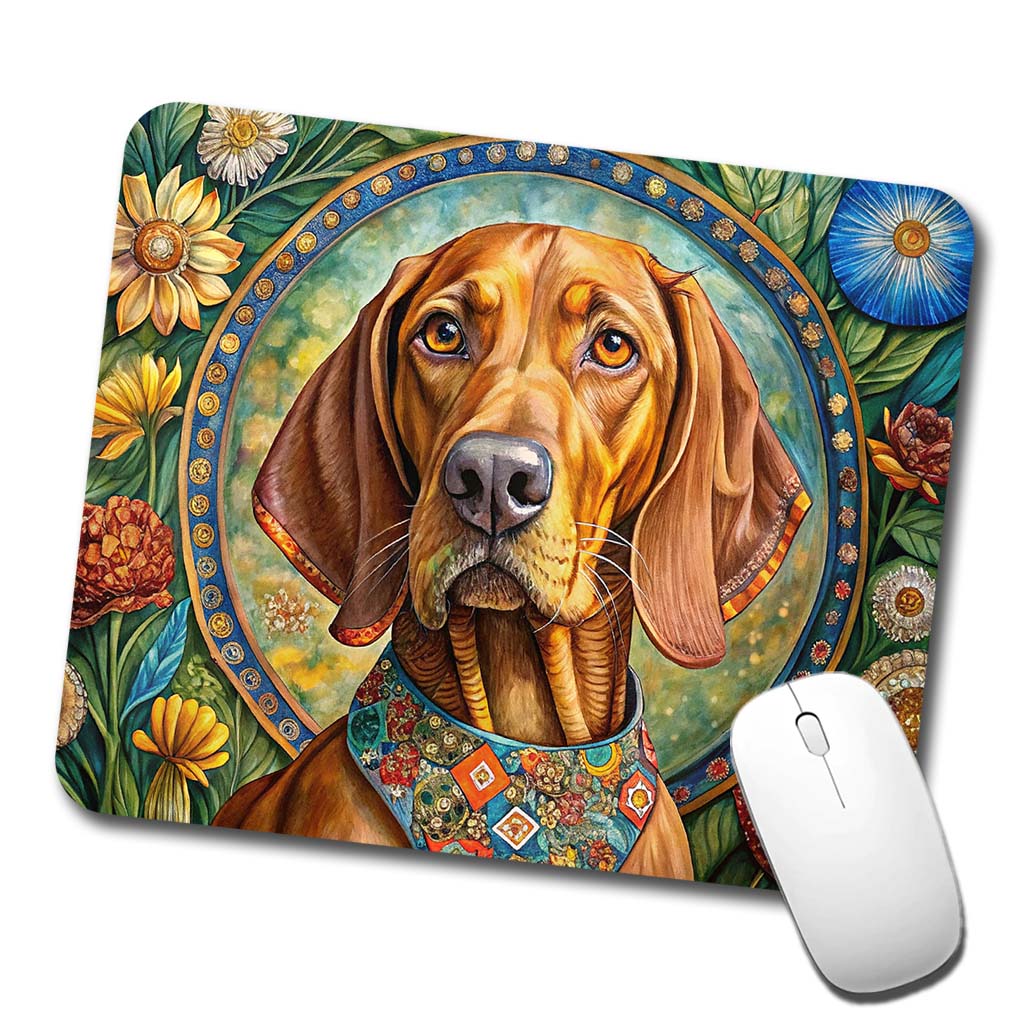 Vizsla Dog French Bohemian Art Low Profile Mouse Pad Mat