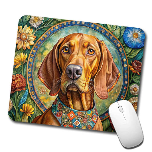 Vizsla Dog French Bohemian Art Low Profile Mouse Pad Mat