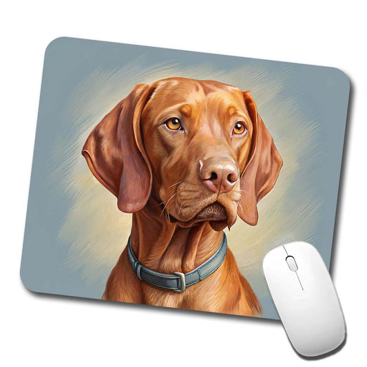 Vizsla Dog Illustration Low Profile Mouse Pad Mat