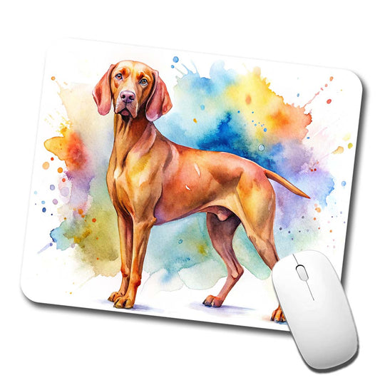 Vizsla Dog Watercolor Style Low Profile Mouse Pad Mat