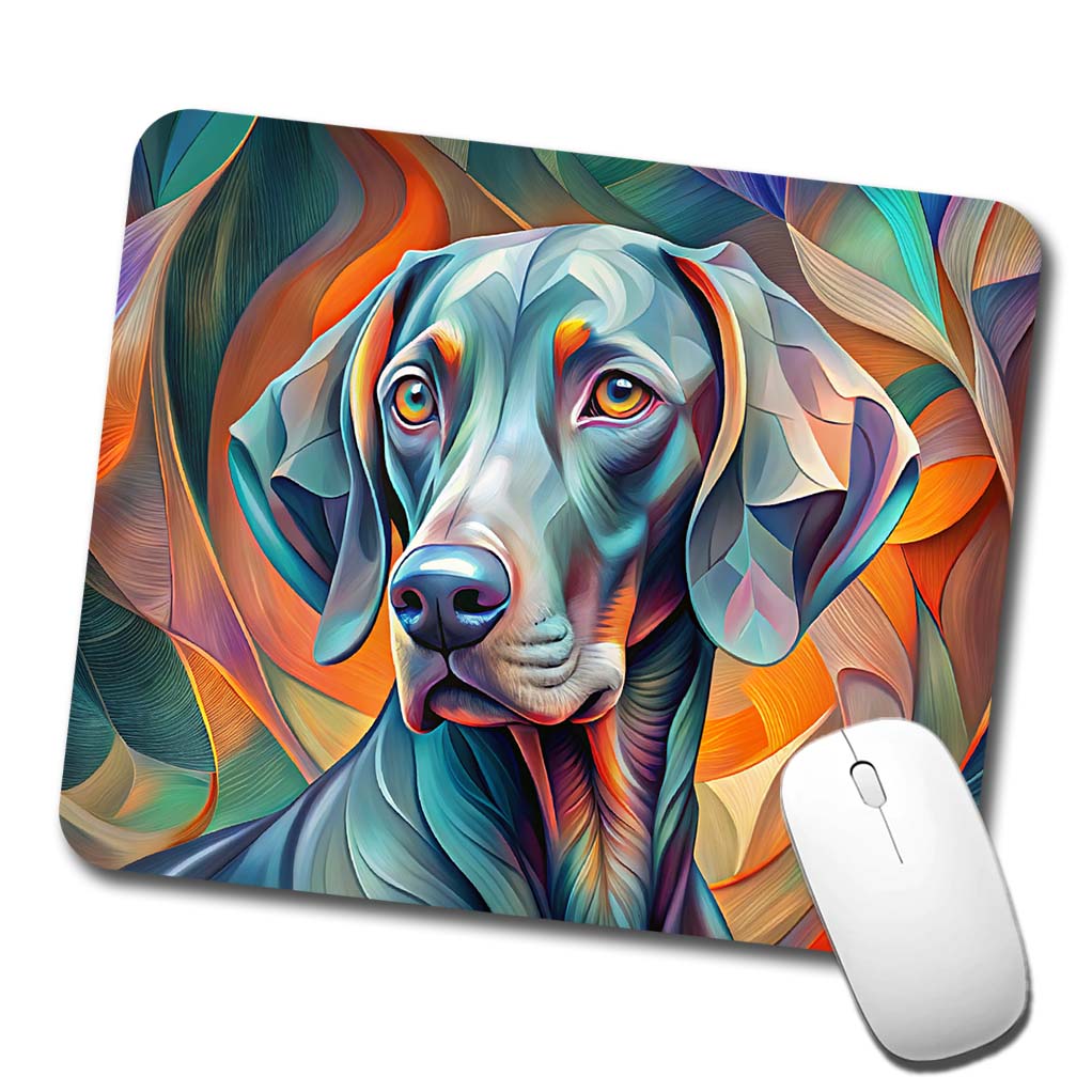 Weimaraner Dog Abstract Stylized Art Low Profile Mouse Pad Mat