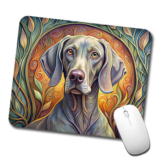 Weimaraner Dog Art Nouveau Low Profile Mouse Pad Mat