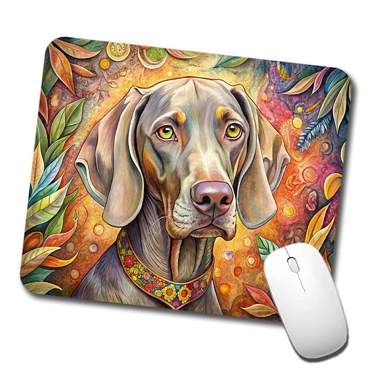 Weimaraner Dog Bohemian Art Low Profile Mouse Pad Mat
