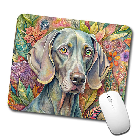 Weimaraner Dog French Bohemian Art Low Profile Mouse Pad Mat
