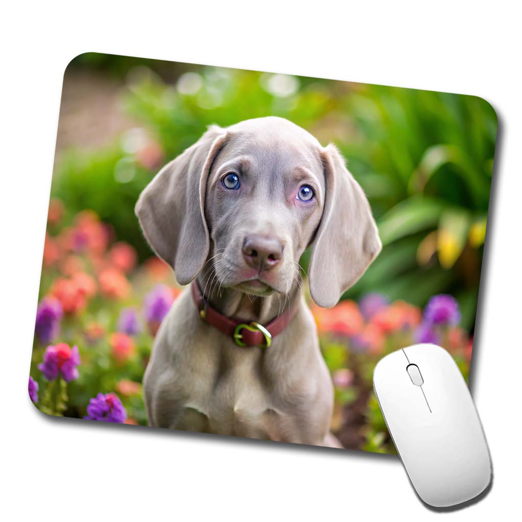Weimaraner Dog Puppy Photo Low Profile Mouse Pad Mat
