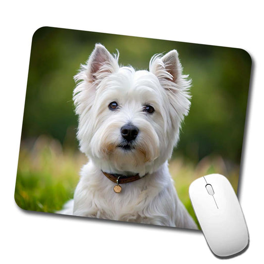 West Highland White Terrier Westie Dog Photo Low Profile Mouse Pad Mat