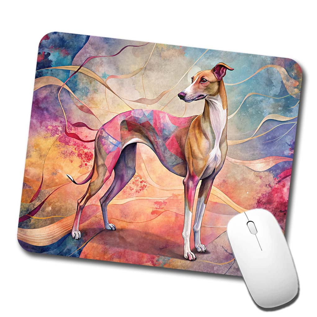 Whippet Dog Contemporary Art Low Profile Mouse Pad Mat