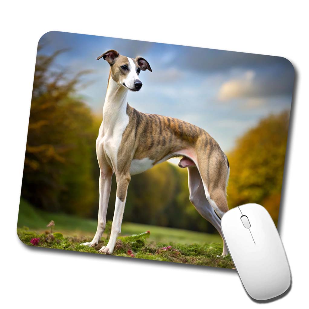 Whippet Dog Photo Low Profile Mouse Pad Mat