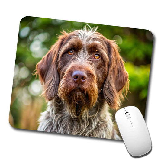 Wirehaired Pointing Griffon Dog Photo Low Profile Mouse Pad Mat