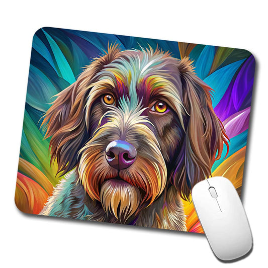 Wirehaired Pointing Griffon Dog Pop Art Low Profile Mouse Pad Mat