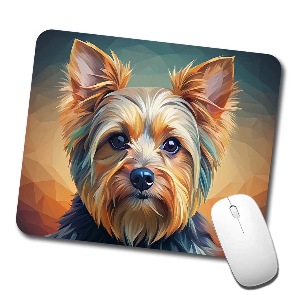 Yorkshire Terrier Yorkie Dog Contemporary Art Low Profile Mouse Pad Mat