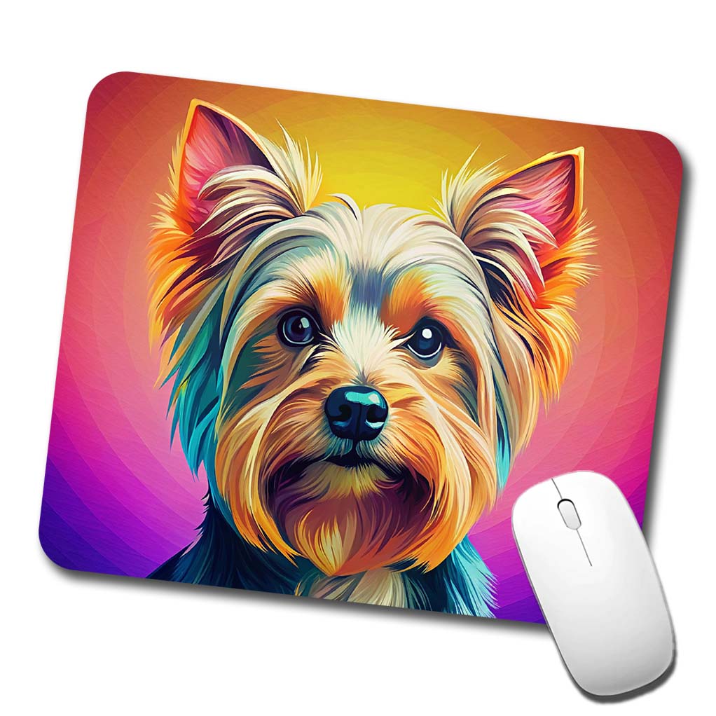 Yorkshire Terrier Yorkie Dog Pop Art Low Profile Mouse Pad Mat