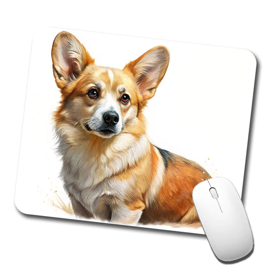 Corgi Cute Illustration Low Profile Mouse Pad Mat