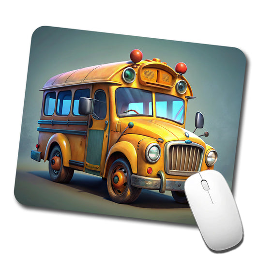 Funny School Short Bus Low Profile Mouse Pad Mat