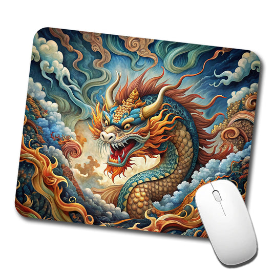 Japanese Asian Spirit Dragon Art Low Profile Mouse Pad Mat