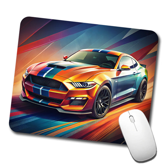 Modern Muscle Car Art Low Profile Mouse Pad Mat