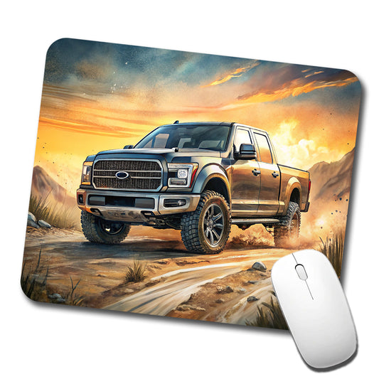 Modern Off-Road Truck Art Low Profile Mouse Pad Mat