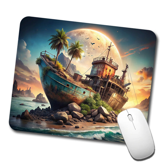 Sci-fi Shipwreck Low Profile Mouse Pad Mat