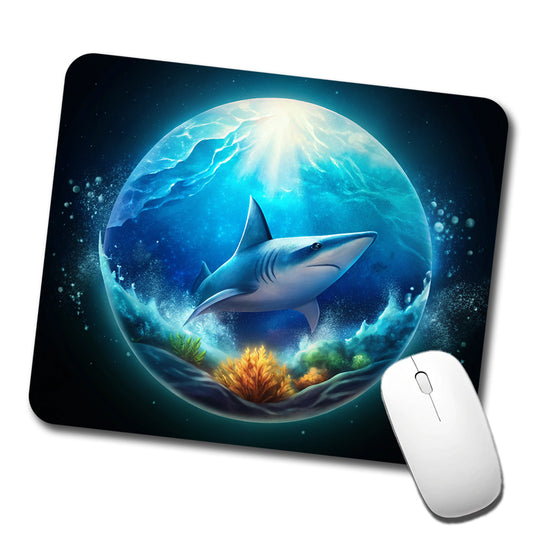Shark Ocean Bubble Low Profile Mouse Pad Mat
