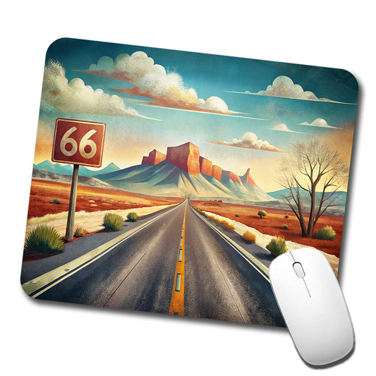 Southwest Highway Route 66 Art Low Profile Mouse Pad Mat