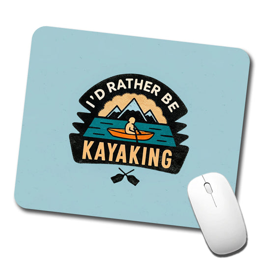 I'd Rather Be Kayaking Low Profile Mouse Pad Mat