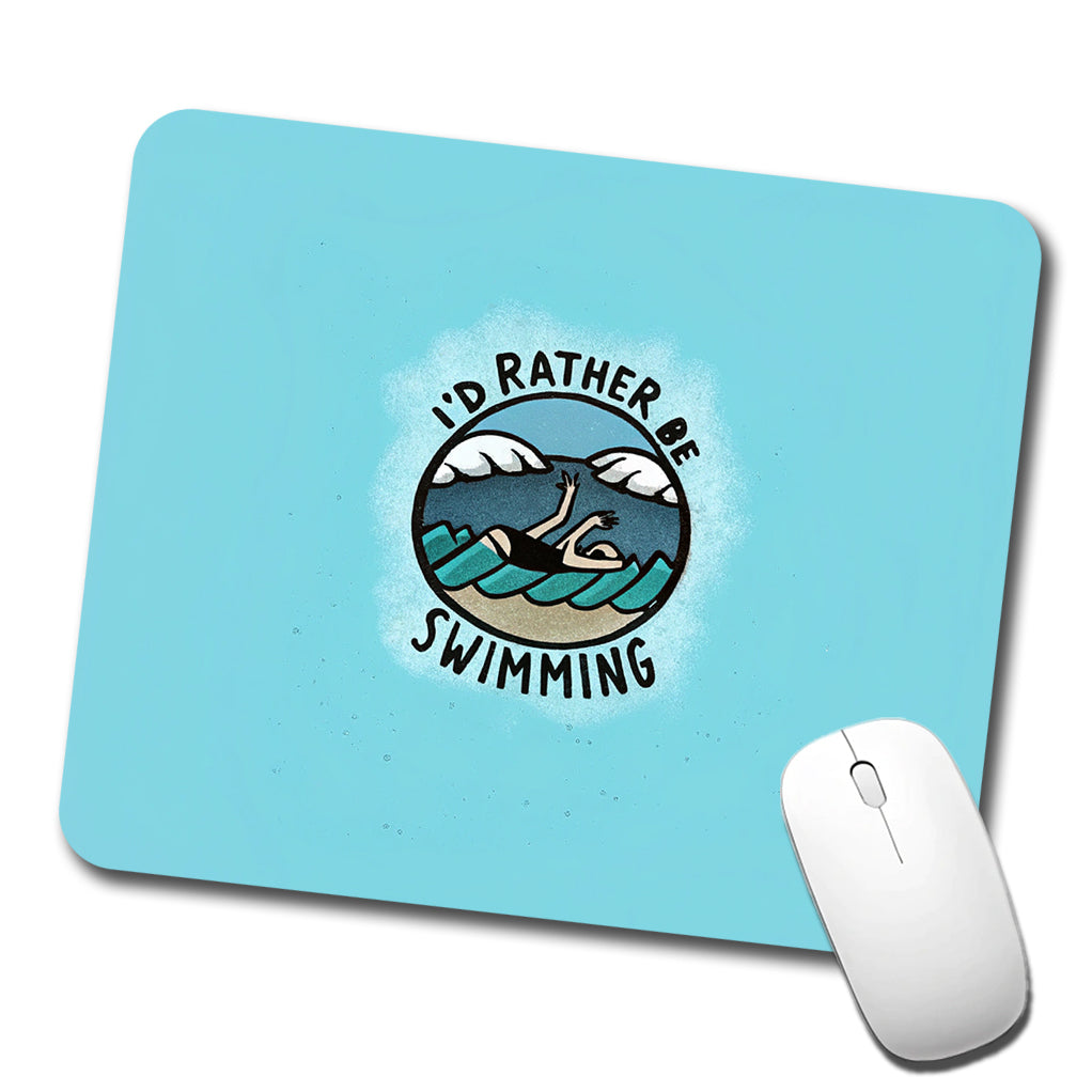 I'd Rather Be Swimming Low Profile Mouse Pad Mat