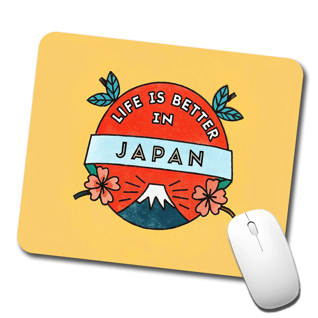 Life Is Better In Japan Low Profile Mouse Pad Mat