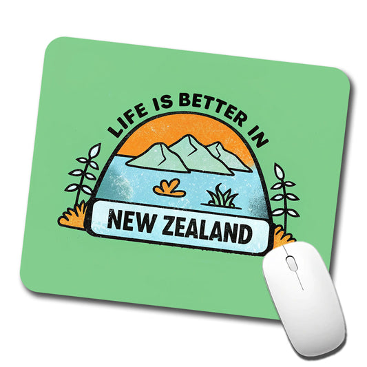 Life Is Better In New Zealand Low Profile Mouse Pad Mat