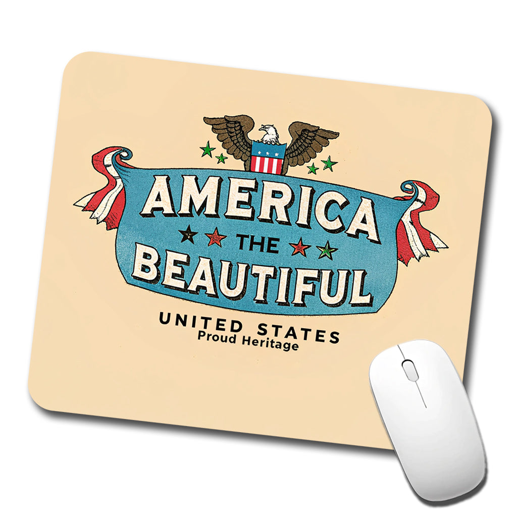 America The Beautiful United States Proud Heritage Low Profile Mouse Pad Mat