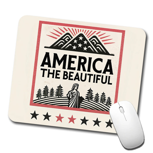 America The Beautiful United States USA Low Profile Mouse Pad Mat