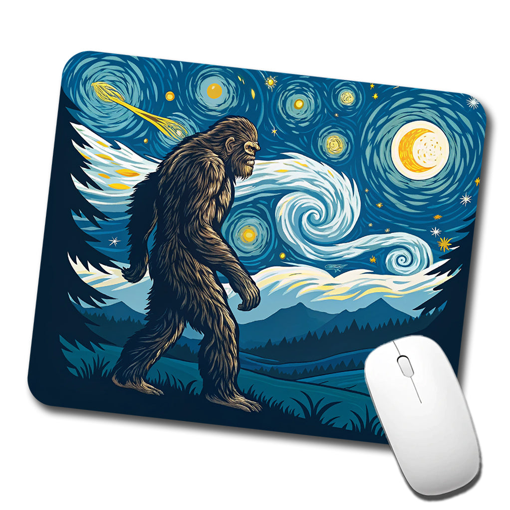 Big Foot Van Gogh Starry Night Low Profile Mouse Pad Mat