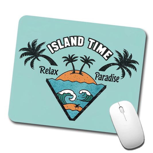 I'm On Island Time Travel Paradise Low Profile Mouse Pad Mat
