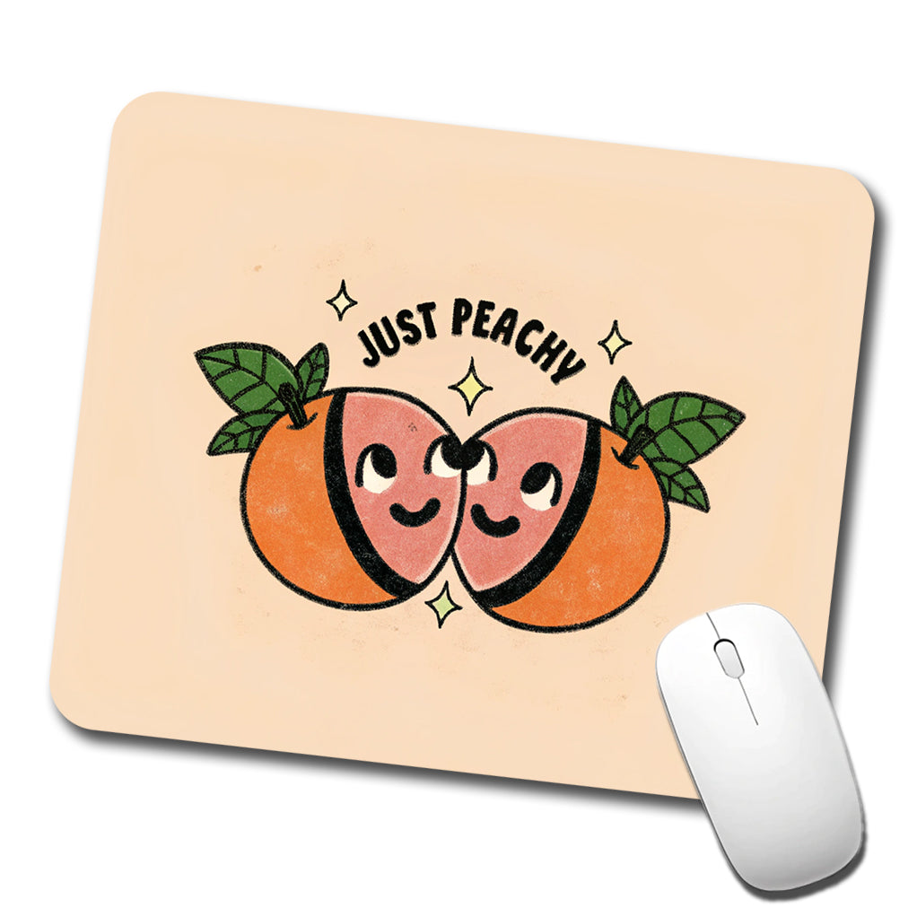 Just Peachy Cute Low Profile Mouse Pad Mat