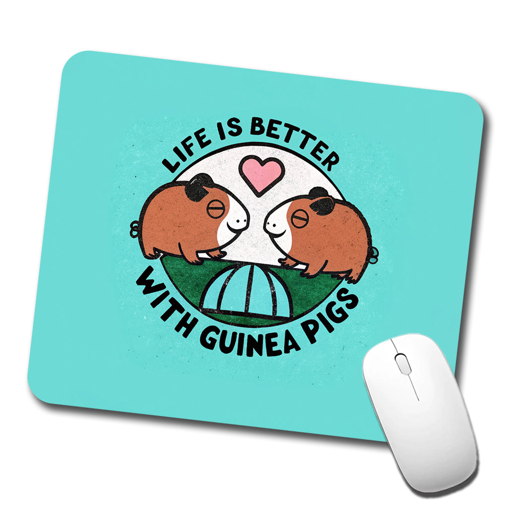 Life Is Better With Guinea Pigs Low Profile Mouse Pad Mat