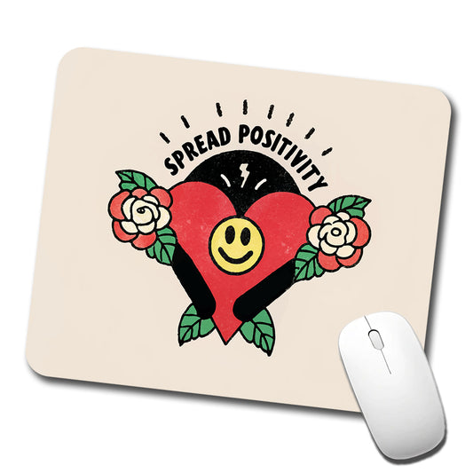 Spread Positivity Cute Low Profile Mouse Pad Mat