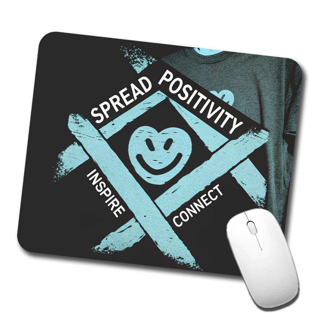 Spread Positivity Inspire Connect Low Profile Mouse Pad Mat