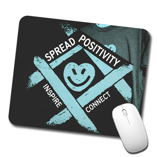Spread Positivity Inspire Connect Low Profile Mouse Pad Mat