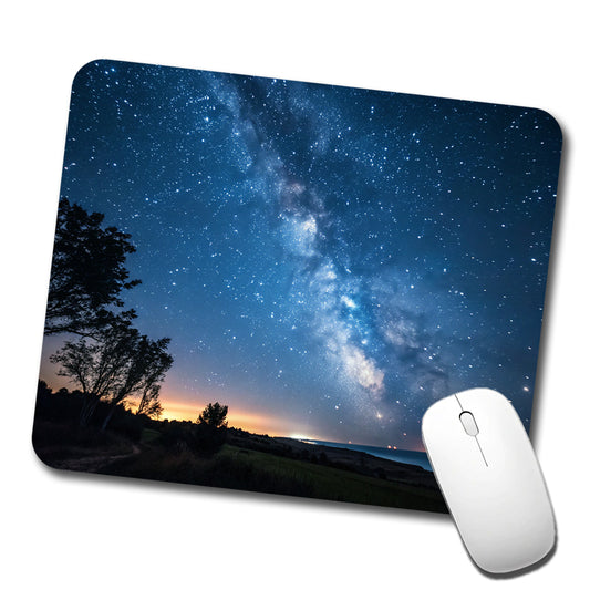 Stars At Night Sky Low Profile Mouse Pad Mat