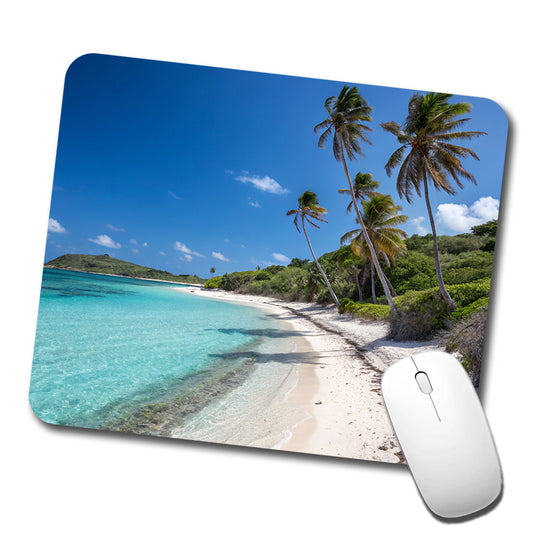 Aruba Tropical Beach Vacation Low Profile Mouse Pad Mat