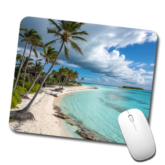 Bahamas Tropical Beach Vacation Low Profile Mouse Pad Mat