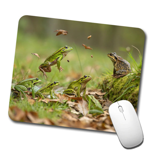 Bunch Of Frogs Low Profile Mouse Pad Mat