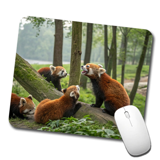 Bunch Of Red Pandas Low Profile Mouse Pad Mat