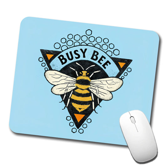 Busy Bee Blue Low Profile Mouse Pad Mat
