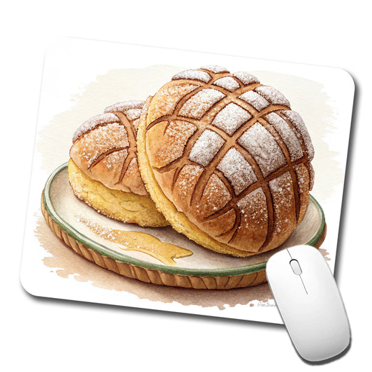 Conchas Pastry Mexican Sweet Bread Low Profile Mouse Pad Mat