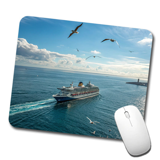 Cruise Ship Ocean Traveling Low Profile Mouse Pad Mat
