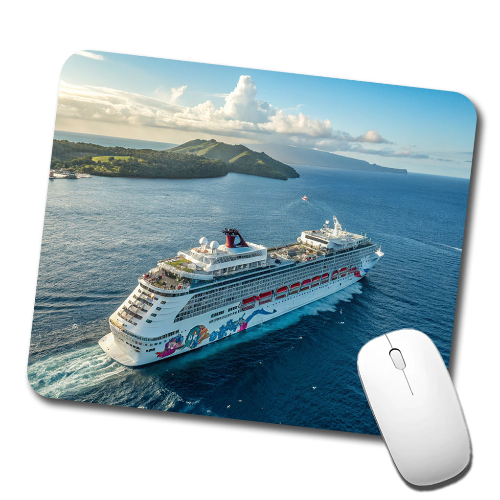 Cruise Ship Sailing Ocean Travel Low Profile Mouse Pad Mat
